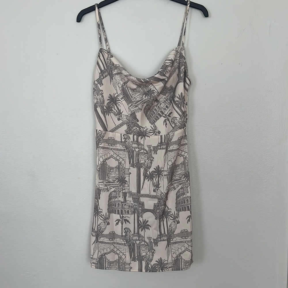 Forever 21 Printed Cow Slip Dress Small